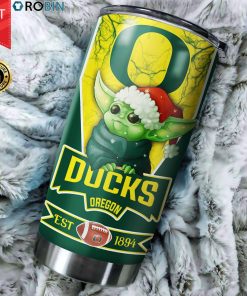Christmas Baby Yoda Oregon Ducks NCAA 20oz Tumbler Christmas Baby Yoda Oregon Ducks NCAA 20oz Tumbler