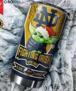 Christmas Baby Yoda Notre Dame Fighting Irish NCAA 20oz Tumbler Christmas Baby Yoda Notre Dame Fighting Irish NCAA 20oz Tumbler
