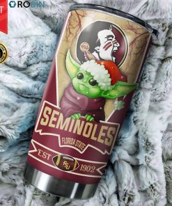 Christmas Baby Yoda Florida State Seminoles NCAA 20oz Tumbler Christmas Baby Yoda Florida State Seminoles NCAA 20oz Tumbler