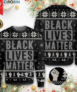 Black Lives Matter Christmas Wool Sweater