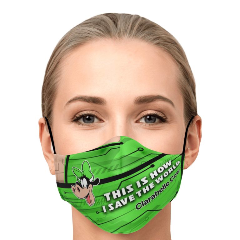 This Is How I Save The World Clarabelle Cow Face Mask With PM2.5 Filters