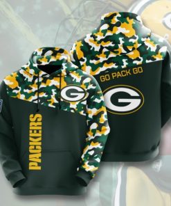 Green Bay Packers Go Pack Go Camo Full Printed Hoodie