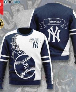 New York Yankees Baseball Team Full Printed Ugly Sweater New York Yankees Baseball Team Full Printed Ugly Sweater