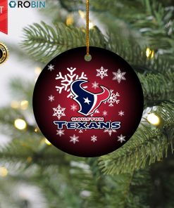 Houston Texans Christmas Merry Christmas Circle Ornament Houston Texans Christmas Merry Christmas Circle Ornament