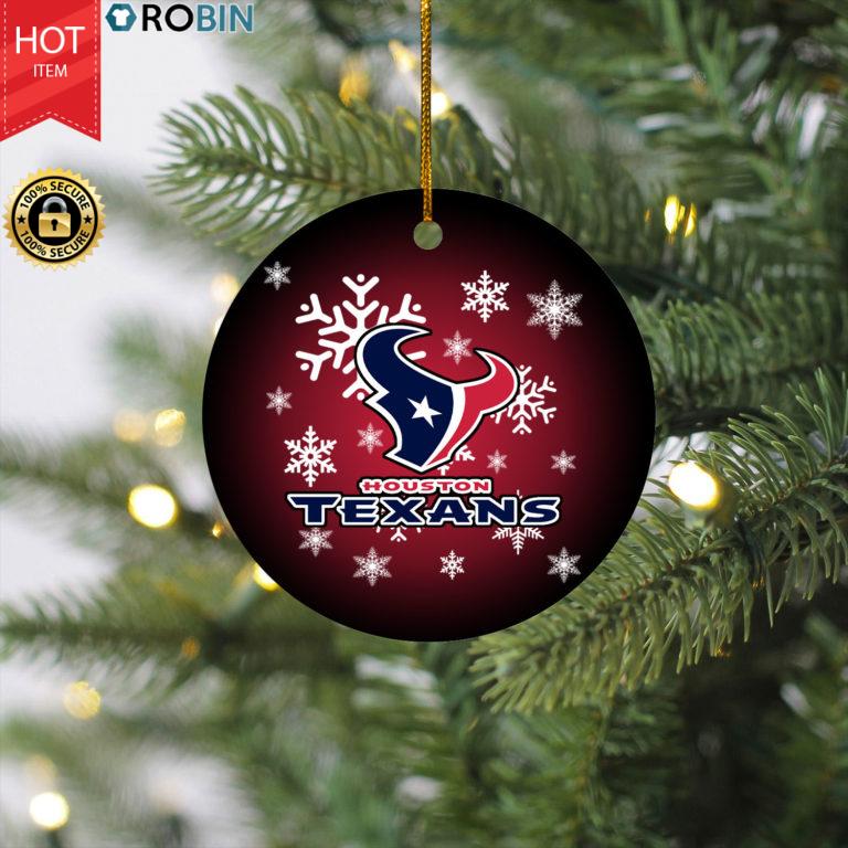 Houston Texans Christmas Merry Christmas Circle Ornament