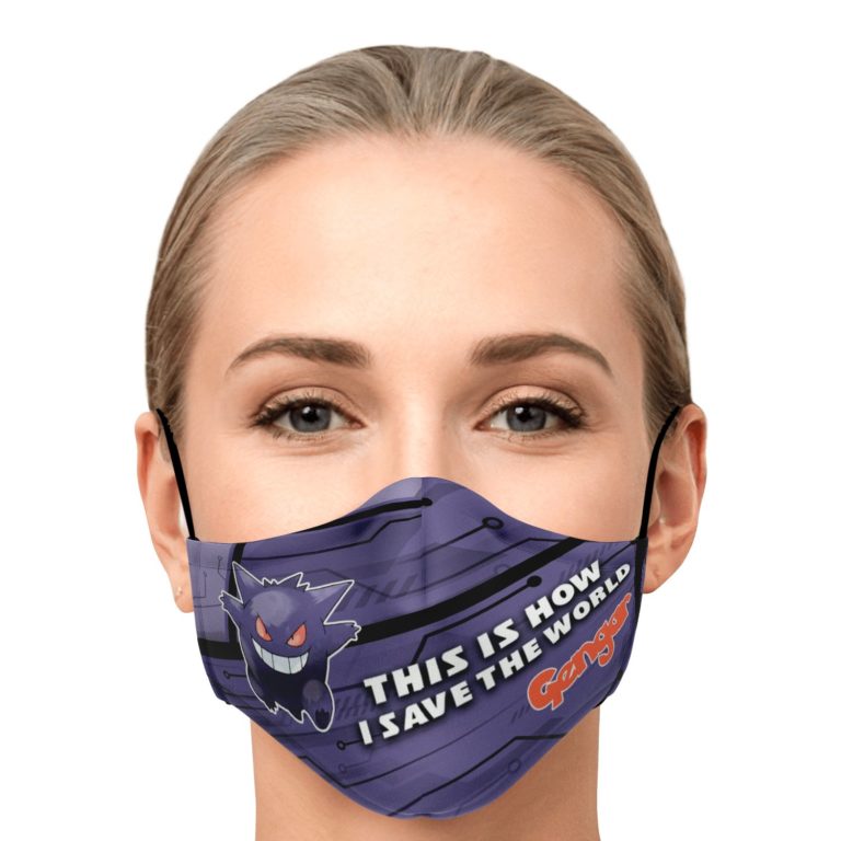 This Is How I Save The World Gengar Pokemon Face Mask With PM2.5 Filters