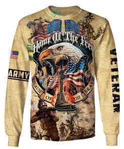 Army Veteran Full Print Sweater, Hoodie, T Shirt.