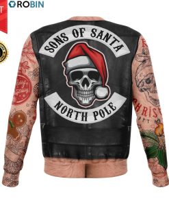 Sons Of Santa North Pole Christmas 3D Allover Printed Wool Sweater