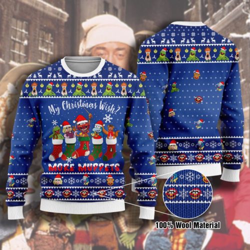 The Muppets Christmas All-Over Print Wool Sweater | RobinPlaceFabrics ...