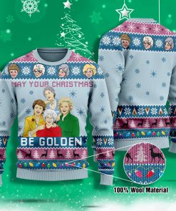 Golden Girls May Your Christmas Be Golden All-Over Print Wool Sweater