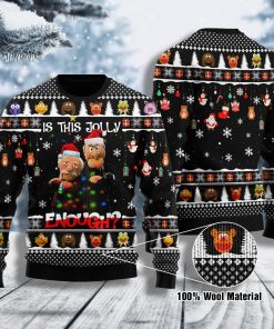 Pair of Hecklers Is This Jolly Enough All-Over Print Wool Sweater