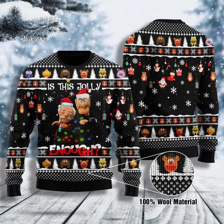Pair of Hecklers Is This Jolly Enough All-Over Print Wool Sweater