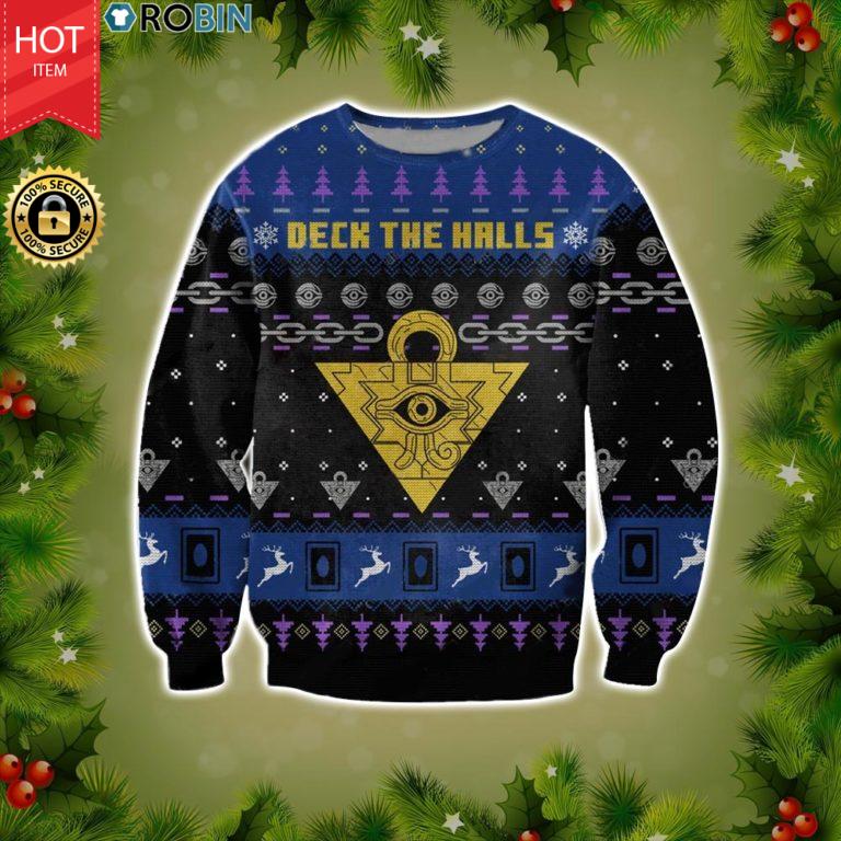 Yu-Gi-Oh Deck The Halls Ugly Christmas Wool Sweater