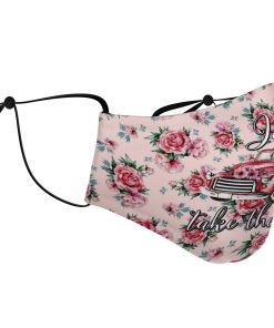 Jesus Take The Wheel Pink Flowers Face Mask With PM2.5 Filter