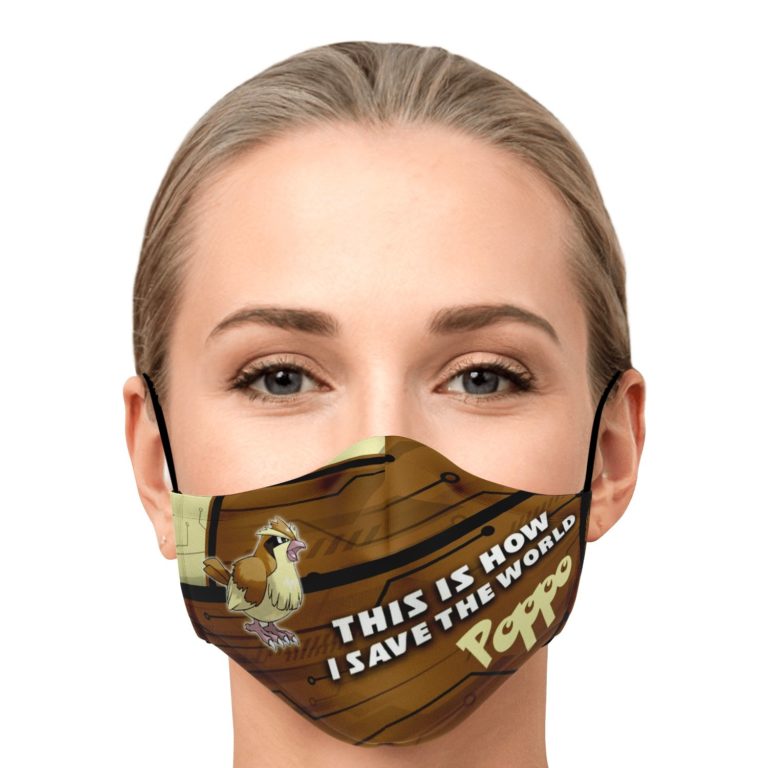 This Is How I Save The World Poppo Pokemon Face Mask With PM2.5 Filters