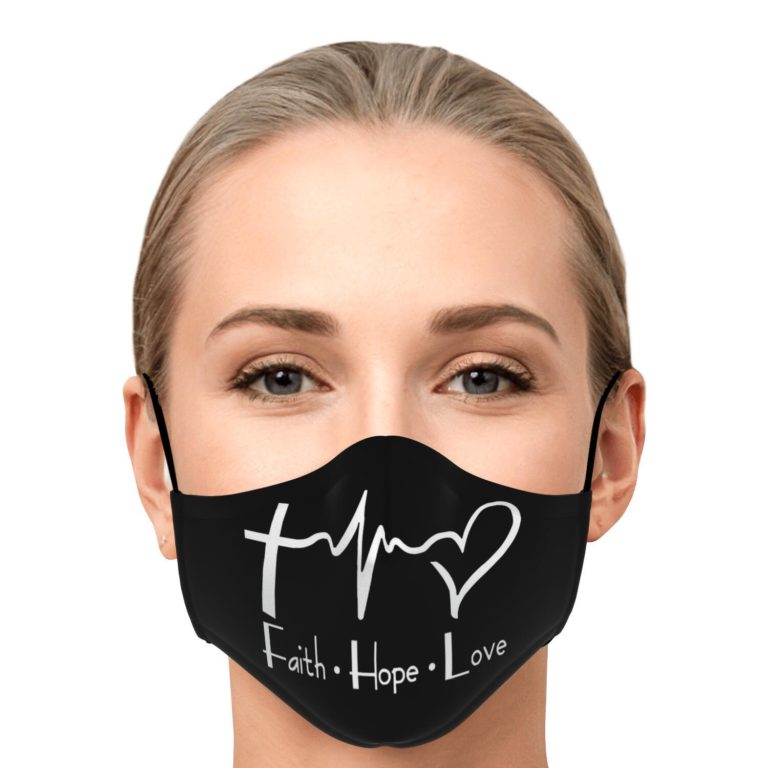 Faith Hope And Love Face Mask With PM2.5 Filter