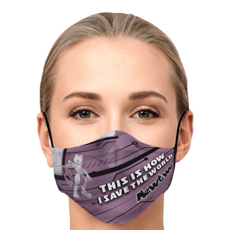 This Is How I Save The World Mewtwo Pokemon Face Mask With PM2.5 Filters