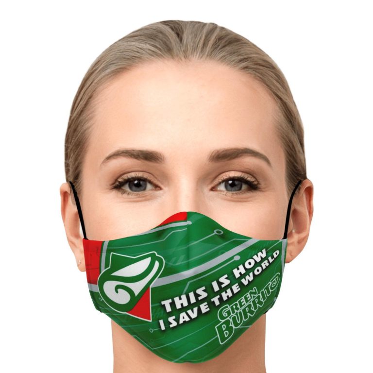 This Is How I Save The World Green Burrito Face Mask With PM2.5 Filters