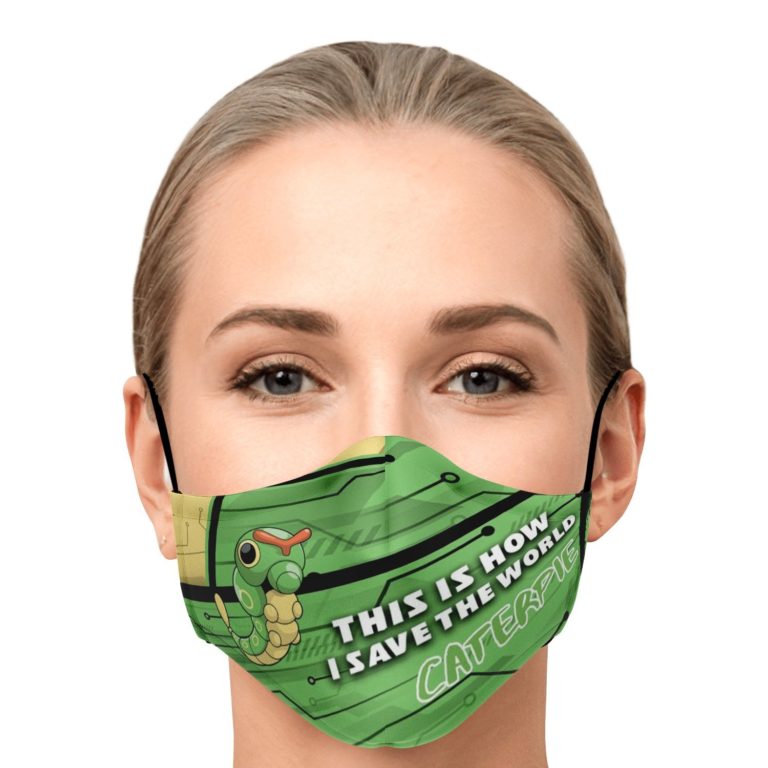 This Is How I Save The World Caterpie Pokemon Face Mask With PM2.5 Filters