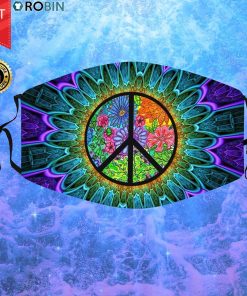 Hippie Symbol Peace Face Mask + PM2.5 Filter