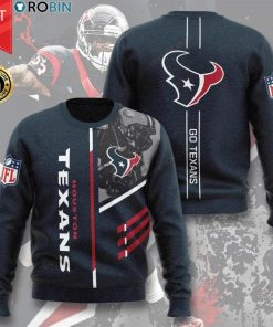 Houston Texans Football Go Texans Full Printing Sweater