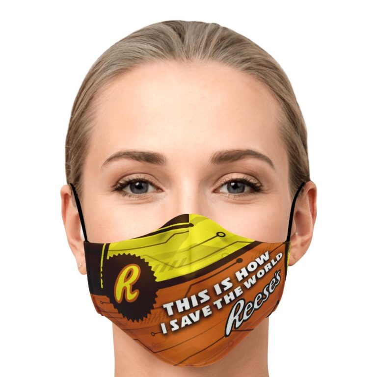 This Is How I Save The World Reese's Peanut Butter Cups Face Mask With PM2.5 Filters