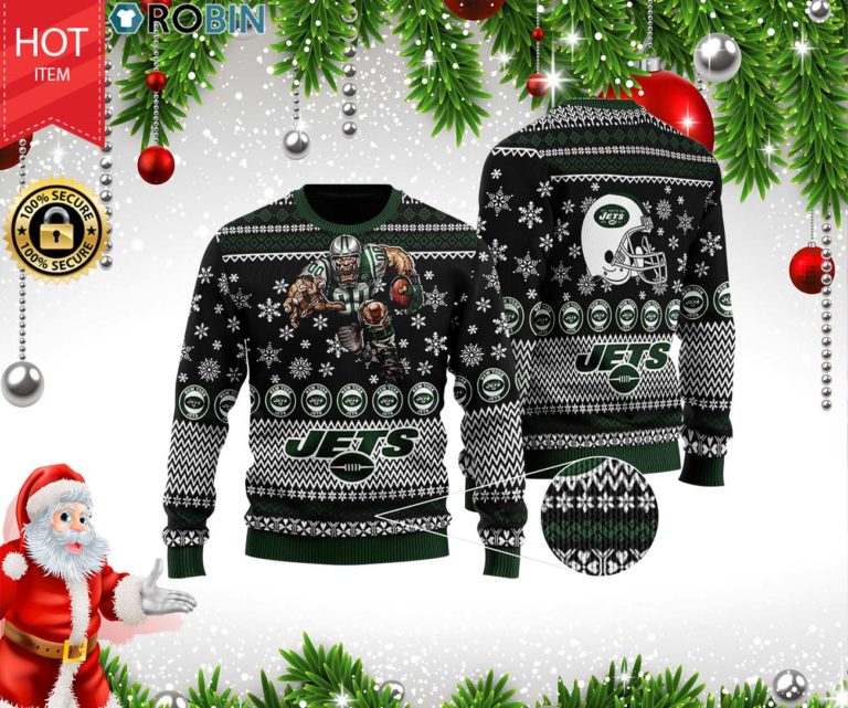 New York Jets 3D Print Ugly Christmas Sweater