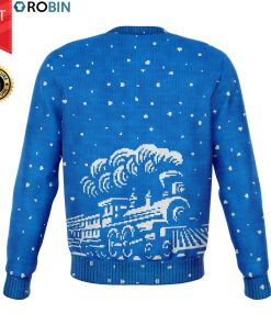 The Bipolar Express Train Christmas 3D Allover Printed Wool Sweater The Bipolar Express Train Christmas 3D Allover Printed Wool Sweater