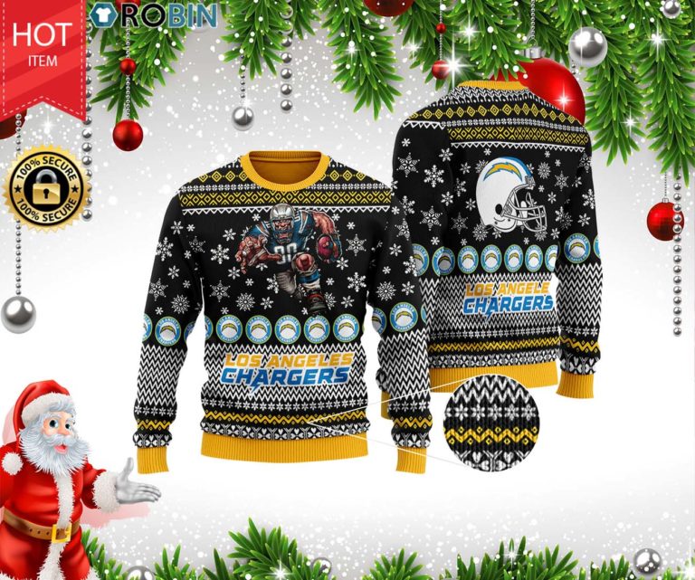 Los Angeles Chargers 3D Printed Ugly Christmas Sweater