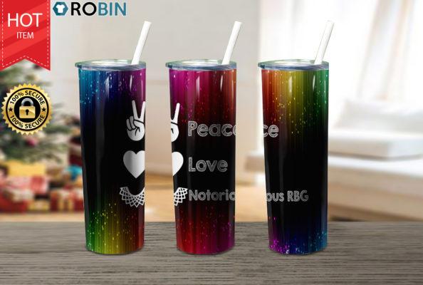 Peace Love Notorious Rbg Ruth Bader 17oz Tumbler