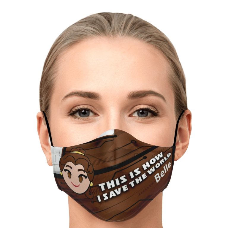 This Is How I Save The World Belle Disney Face Mask With PM2.5 Filters