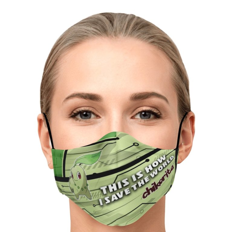 This Is How I Save The World Chikorita Pokemon Face Mask With PM2.5 Filters