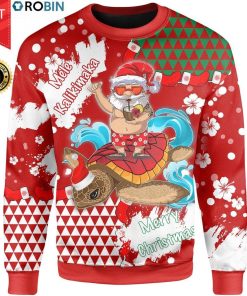 Mele Kalikimaka Merry Christmas Full Printed Ugly Sweater Mele Kalikimaka Merry Christmas Full Printed Ugly Sweater