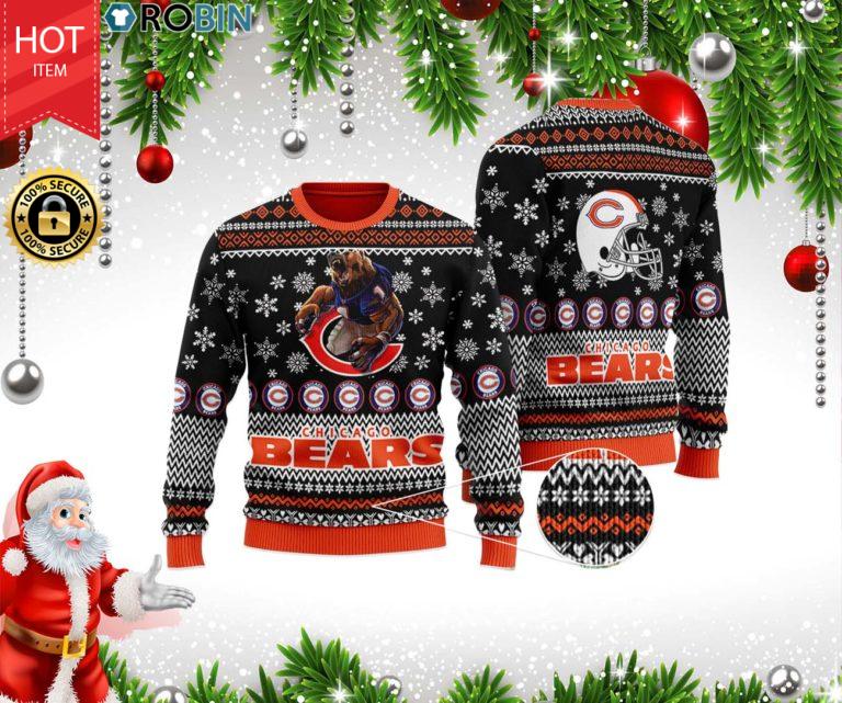 Chicago Bears Fooball 3D Printed Ugly Christmas Sweater