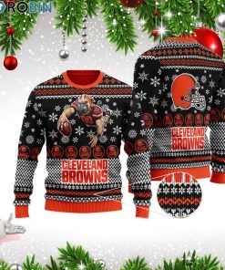 Cleverland Browns 3D Printed Christmas Wool Sweater