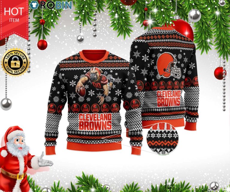 Cleverland Browns 3D Printed Christmas Wool Sweater