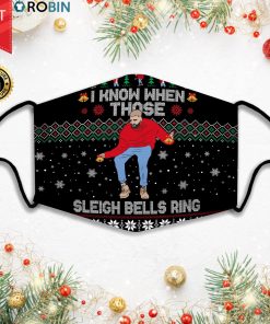 I Know When Those Sleigh Bells Ring Ugly Face Mask + PM2.5 Filter