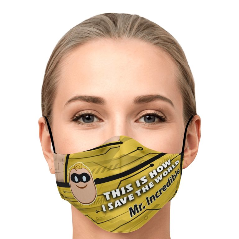 This Is How I Save The World Mr. Incredible Disney Face Mask With PM2.5 Filters-Recovered