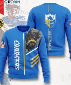 Los Angeles Chargers Football Go Chargers Full Printed Sweater