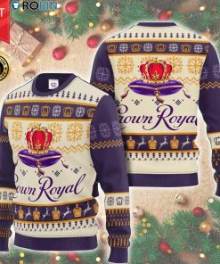 Crown Royal All Over Print Christmas Woollen Sweater