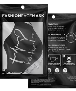 Faith Hope And Love Face Mask With PM2.5 Filter