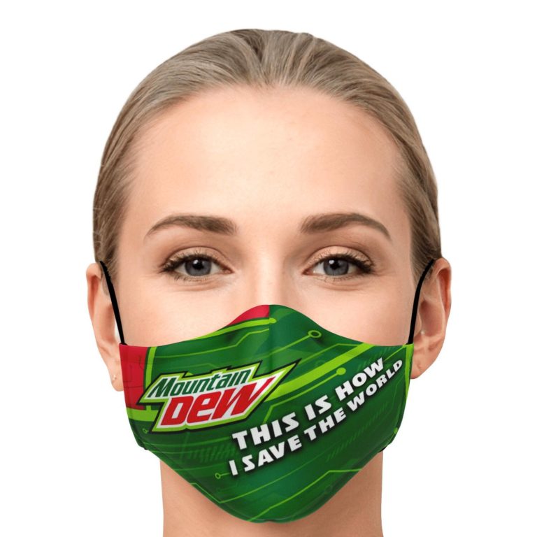 This Is How I Save The World Mountain Dew Face Mask With PM2.5 Filters