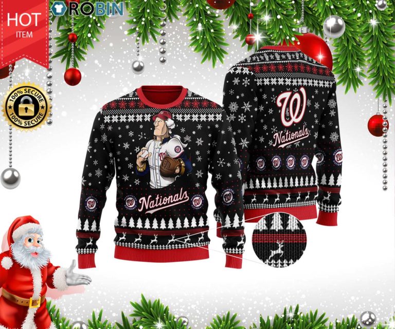 Washington Nationals 3D Ugly Christmas Wool Sweater