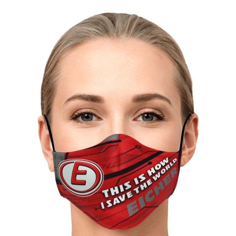 This Is How I Save The World Eicher Tractor Face Mask With PM2.5 Filters