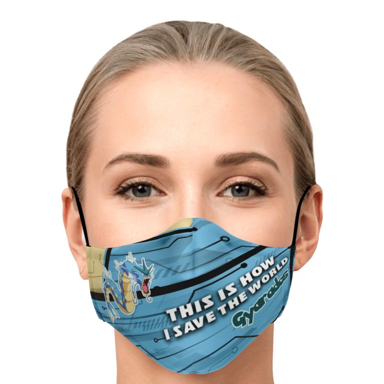 This Is How I Save The World Gyarados Pokemon Face Mask With PM2.5 Filters