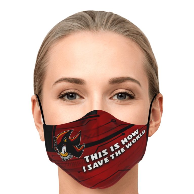 This Is How I Save The World Shadow The Hedgehog Face Mask With PM2.5 Filters
