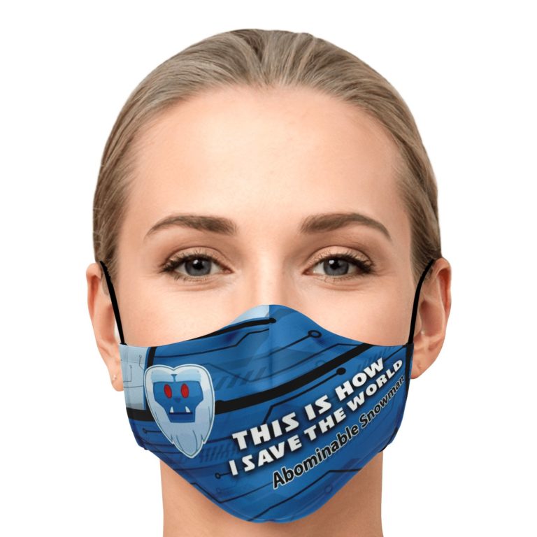 This Is How I Save The World Abominable Snowman Disney Face Mask With PM2.5 Filters