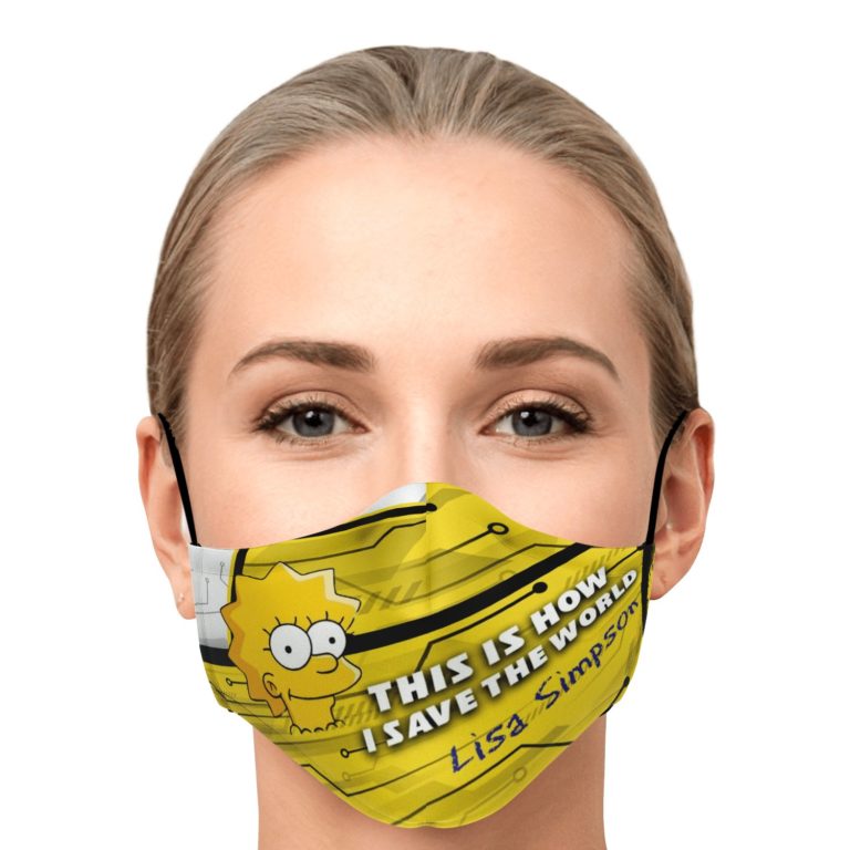 This Is How I Save The World Lisa Simpson Face Mask With PM2.5 Filters