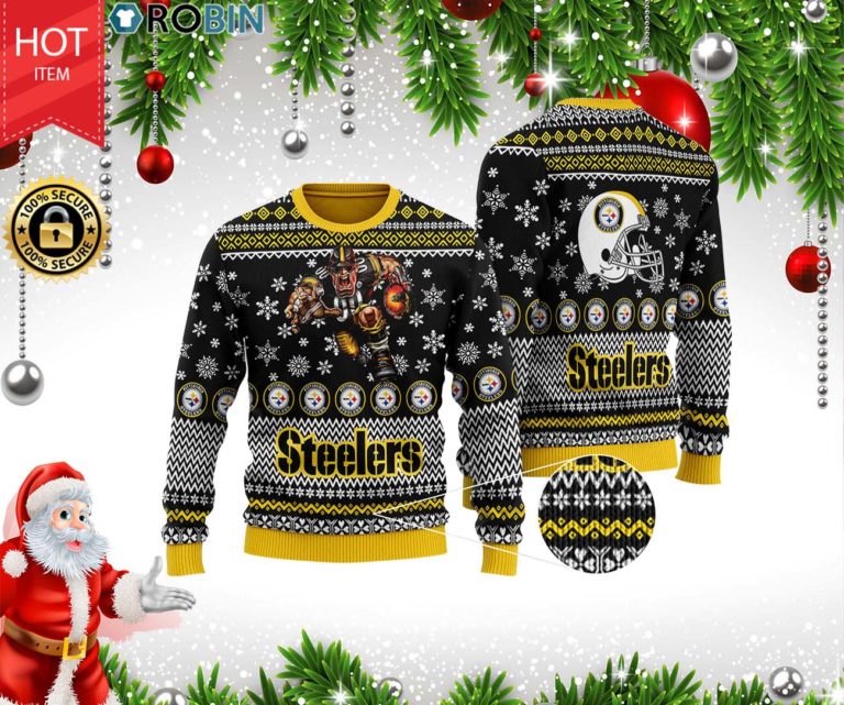 Pittsburgh Steelers 3D Full Printed Ugly Christmas Woollen Sweater