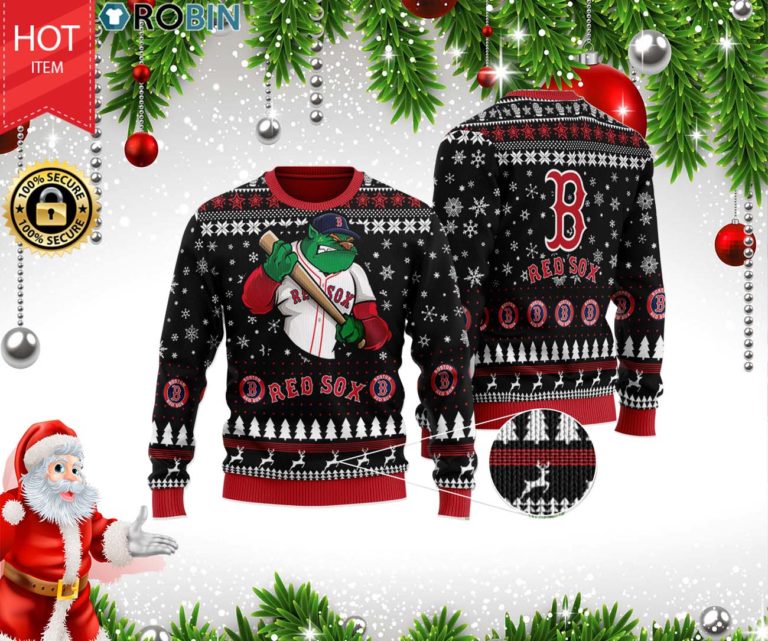 Boston Red Sox 3D Christmas Wool Sweater